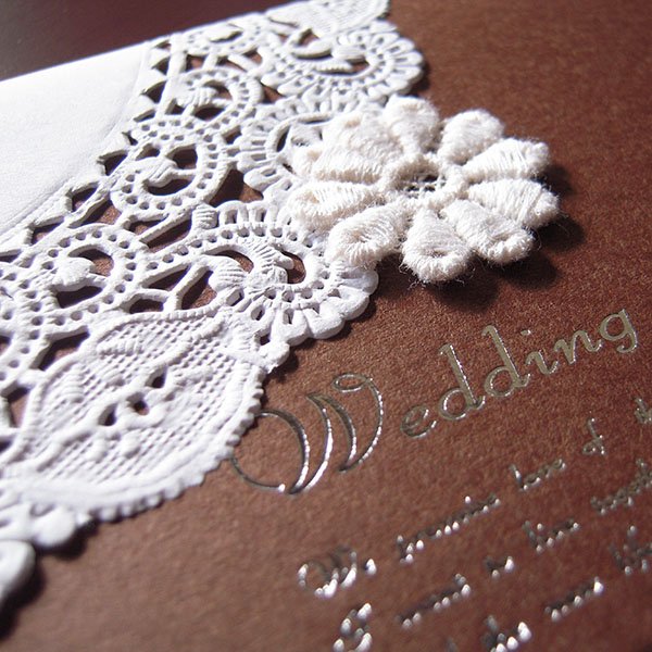 画像2: ティアラ・ブラウン 結婚式招待状(印刷別)