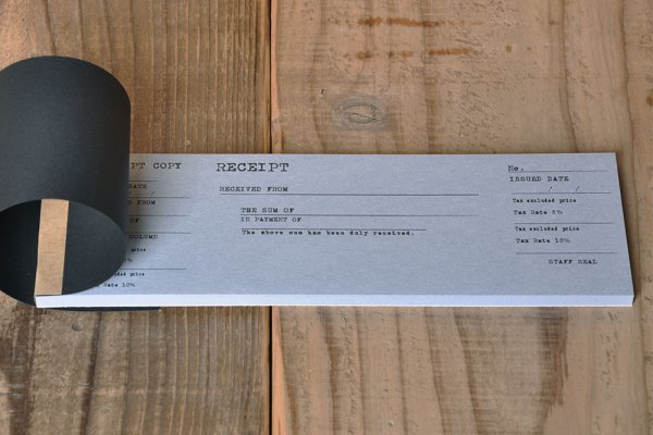 画像6: 【フロスティブルー 領収書 お徳用5冊】インボイス対応 黒ねこ印刷所 日本語ver. 英語ver. メール便 送料無料 (6)