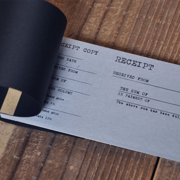 画像3: 【フロスティブルー 領収書 お徳用5冊】インボイス対応 黒ねこ印刷所 日本語ver. 英語ver. メール便 送料無料 (3)