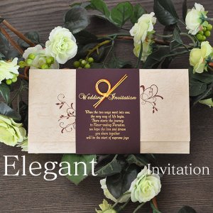 画像1: エレガント 結婚式招待状(印刷別) (1)